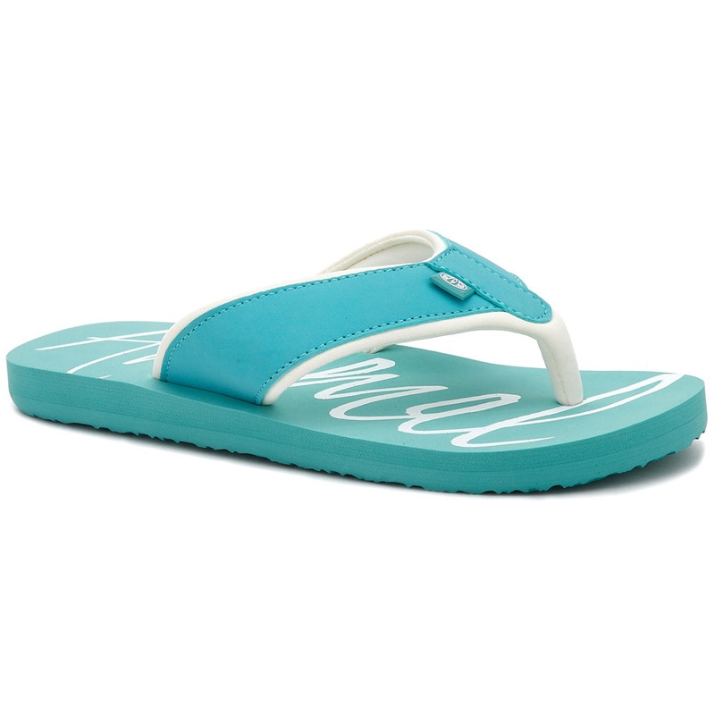 Animal Womens Swish Logo Flip Flops  - Canton Green