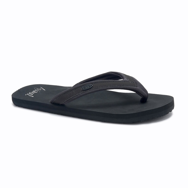 Animal Womens Swish Slim Block Flip Flops  - Raven Black