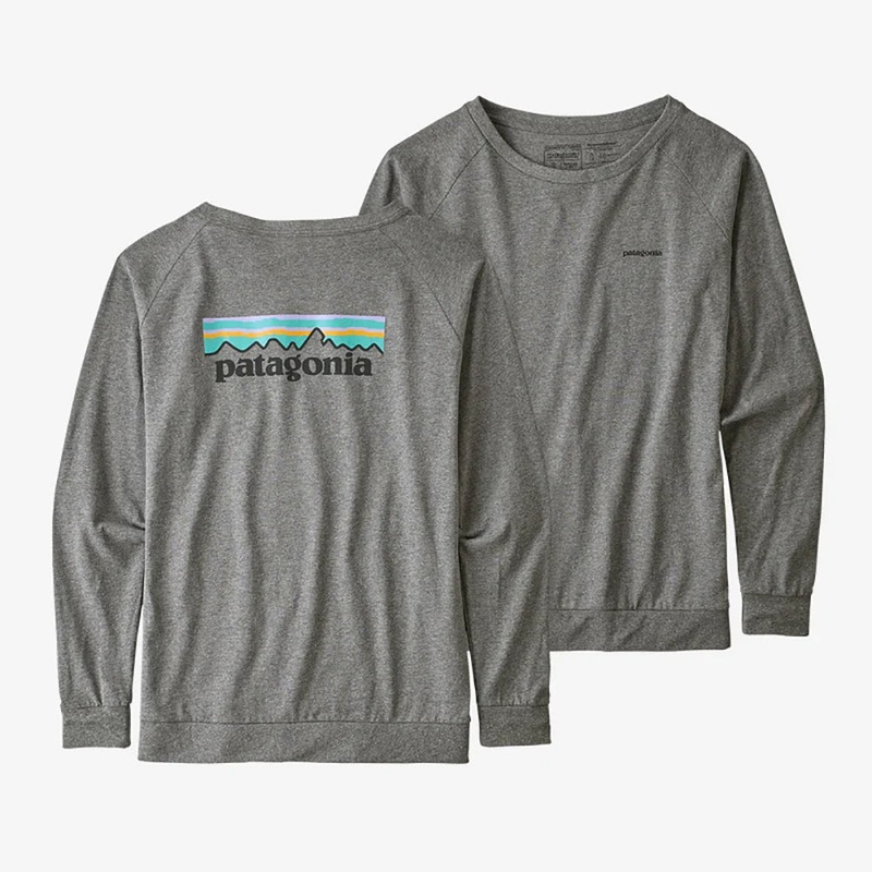 Patagonia Womens Long Sleeved Pastel P-6 Logo Responsibili-Tee
