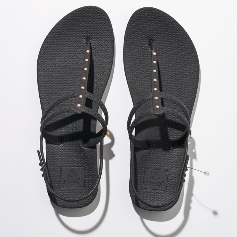Reef Womens Escape Lux T Stud Flip Flops - Black