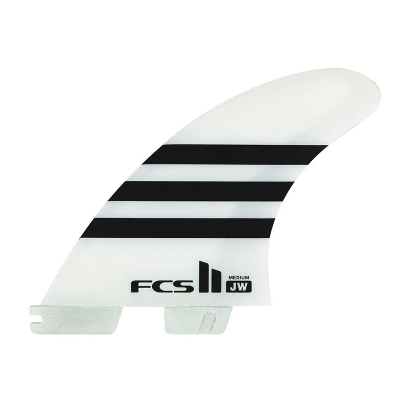 FCS 2 JW PC MediumTri Retail Fins - Black / White