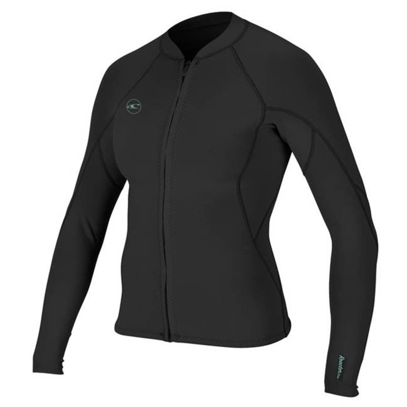 O'Neill Womens Reactor 2 1.5mm FZ Wetsuit Jacket - Black/Black