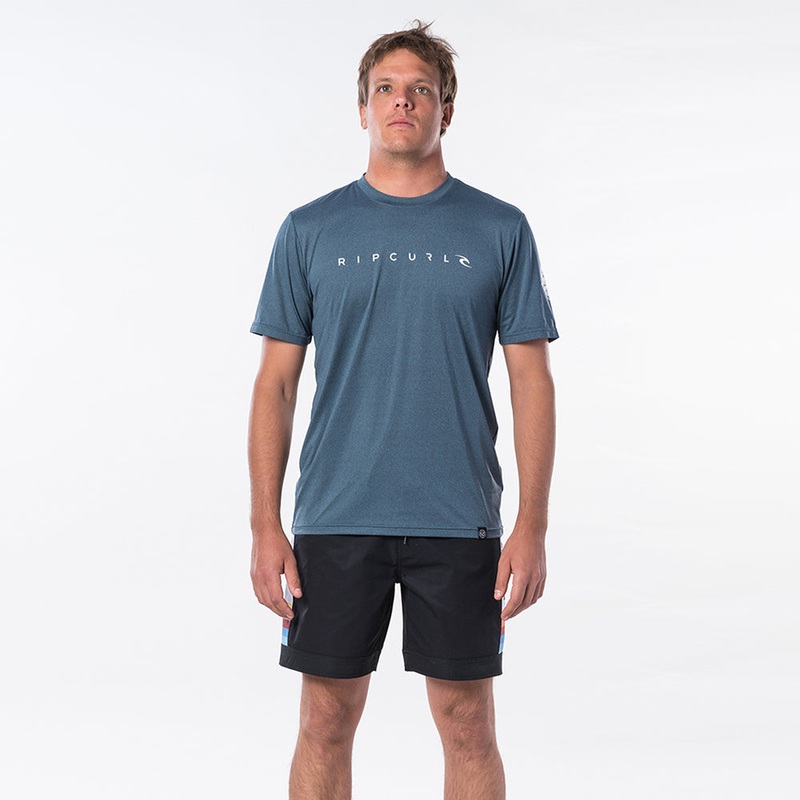 Rip Curl Dawn Patrol Short Sleeved Surf Tee - Navy Marle