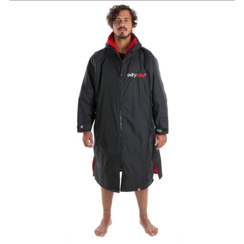Dryrobe Advance Long Sleeve - Black Red Small