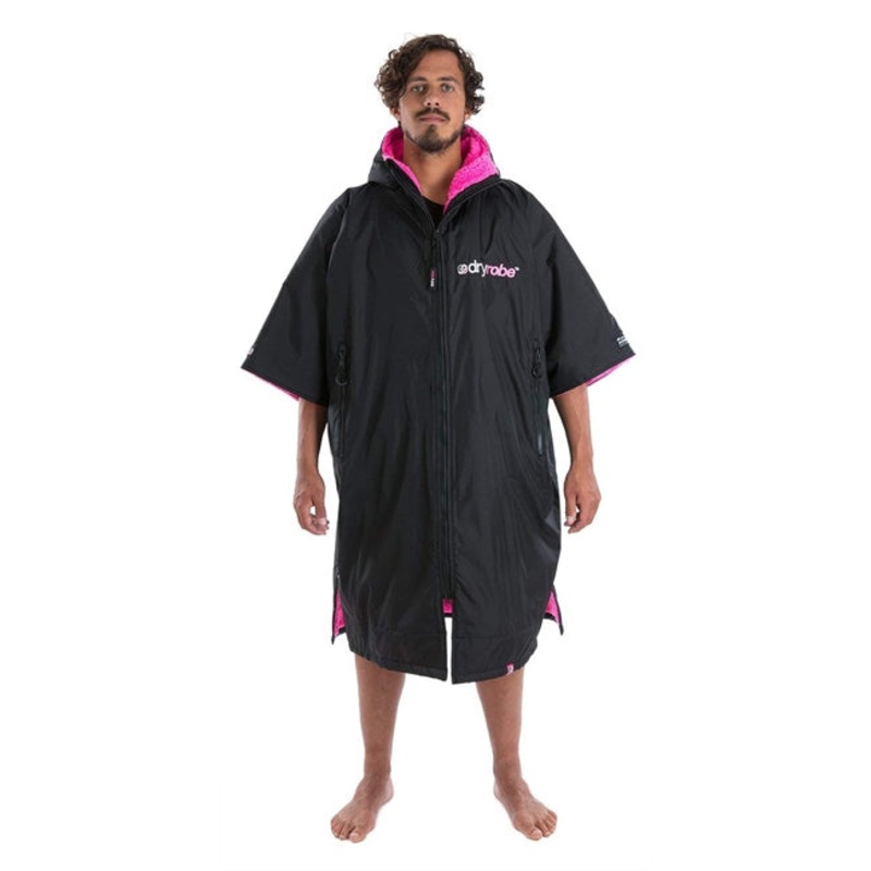 Dryrobe Advance Short Sleeve - Black Pink Large