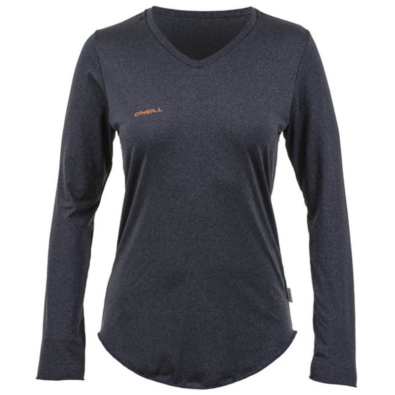 O'Neill Womens Hybrid Long Sleeved V Neck Sun Shirt - Black