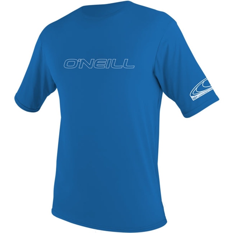 O'Neill Youth Basic Skins Short Sleeved Sun Shirt - Brite Blue