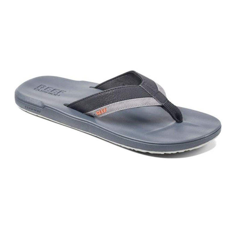 Reef Contoured Cushion Flip Flops  - Grey/Orange