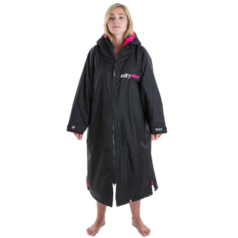 Dryrobe Advance Long Sleeve - Black Pink Small