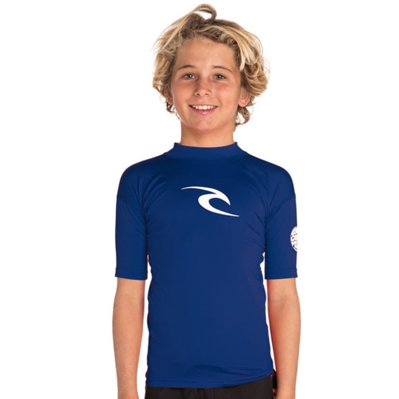 Rip Curl Boys Corpo Hi Neck Short Sleeved Rash Vest