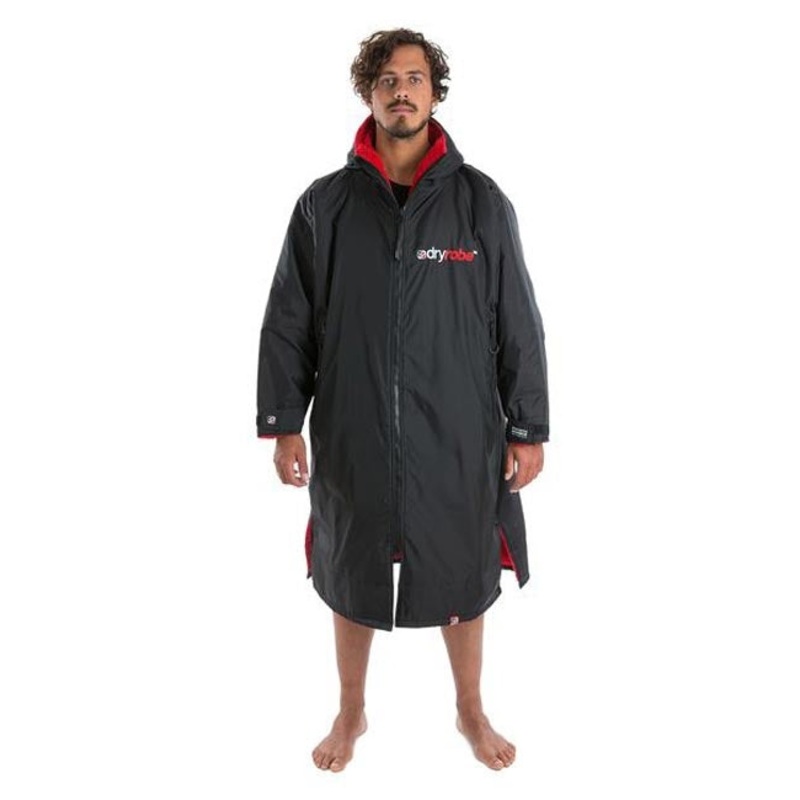 Dryrobe Advance Long Sleeve - Black Red Large