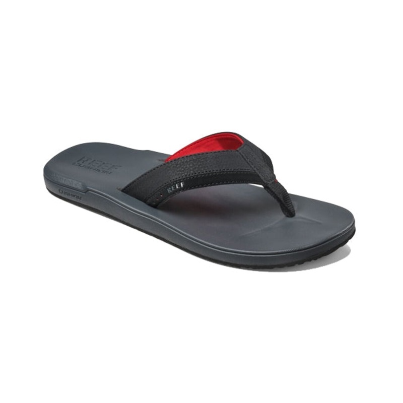 Reef Contoured Cushion Flip Flops - Grey/Red