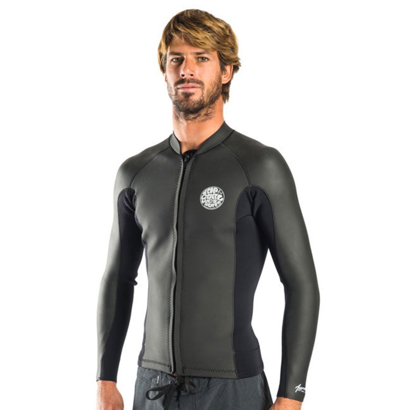 Rip Curl Aggrolite Long Sleeve Front Zip Jacket - Black