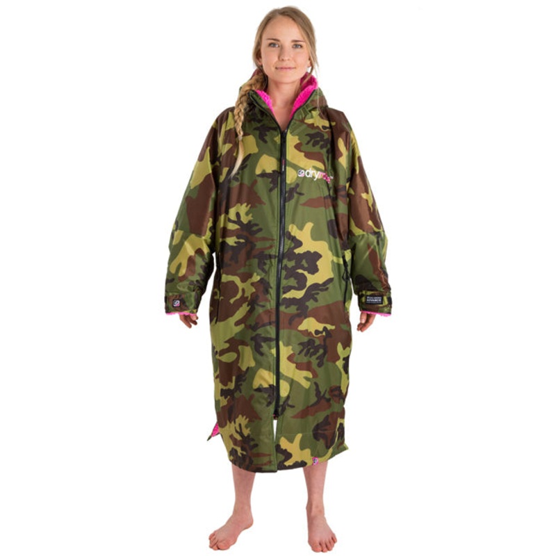 Dryrobe Advance Long Sleeve - Camo Pink Small