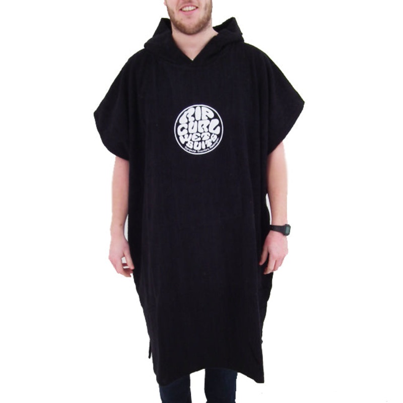 Rip Curl Wettie Black Hooded Changing Towel