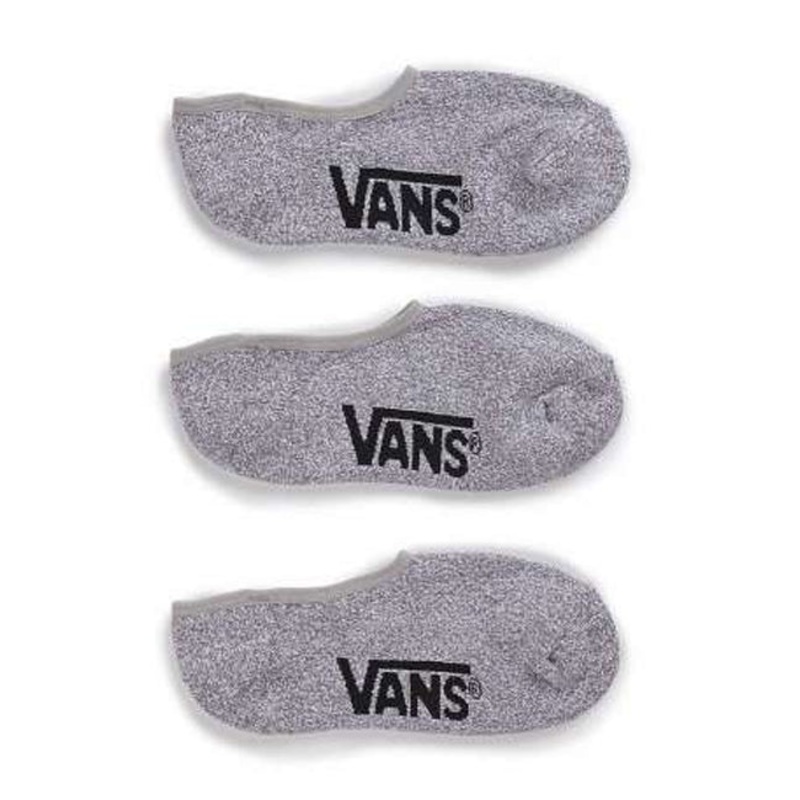 Vans Classic No Show 3 Pack - Heather Grey