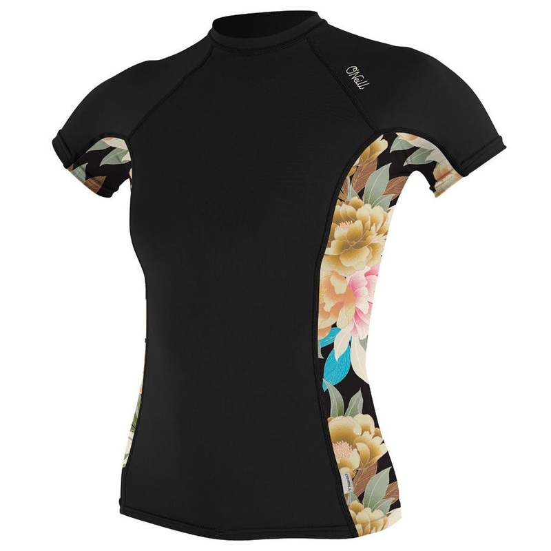 O'Neill Womens Side Print Rash Vest - Black / Mikah Floral
