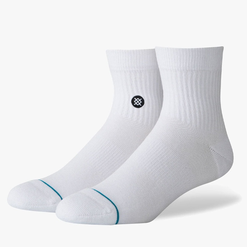 Stance Icon Quarter Socks - White