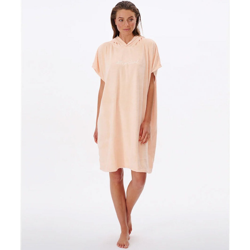 Rip Curl Script Hooded Changing Towel - Light Peach