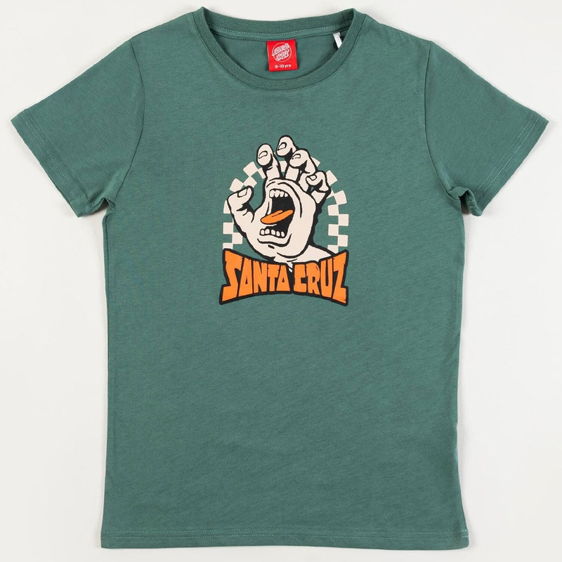Santa Cruz Youth Check Gateway Hand Front T-Shirt