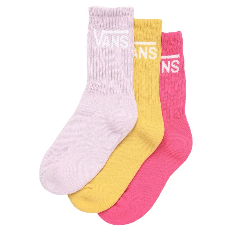 Vans Womens Classic Crew Sock 3 Pk Multi Colours (UK Size 4-7.5)