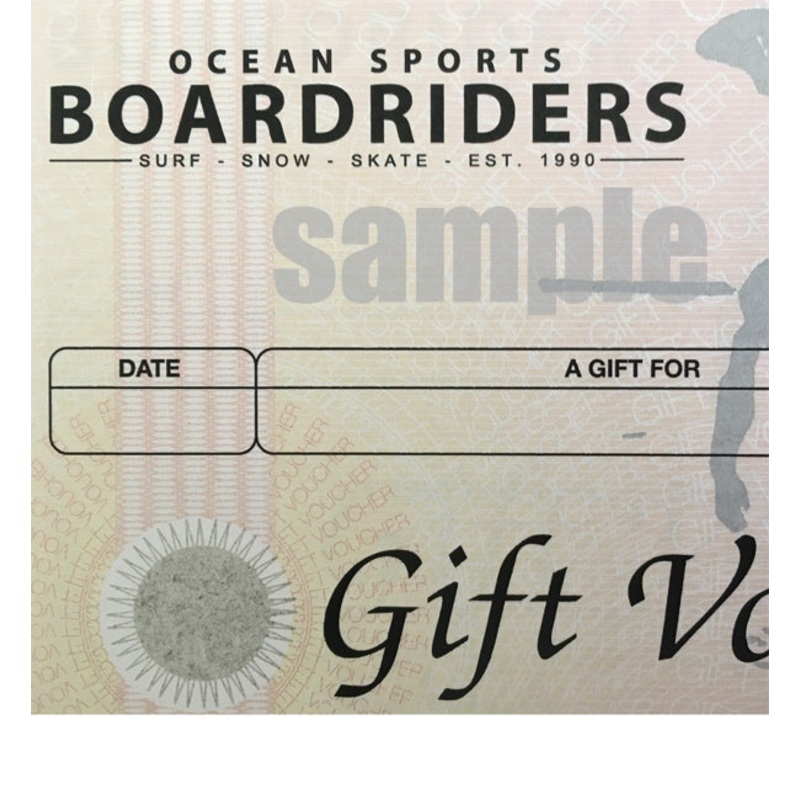 50 Gift Voucher for Ocean Sports Boardriders Store Brighton