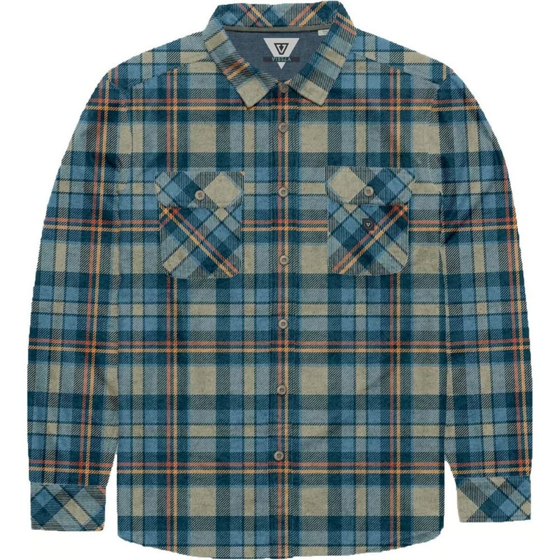 Vissla Eco-Zy Polar Flannel Long Sleeve Shirt - Khaki