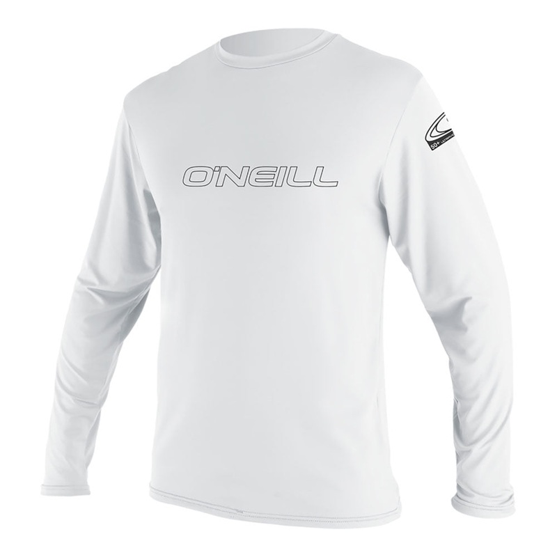 O'Neill Youth Basics Skins Long Sleeve Rash Vest - White