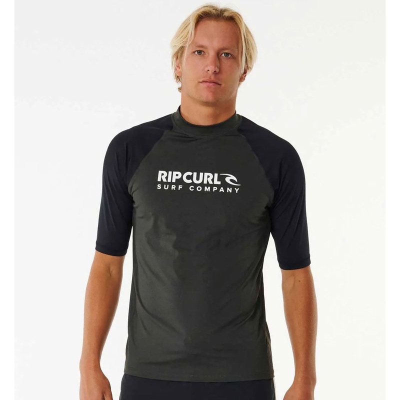 Rip Curl Shock UPF Rash Vest - Black Marle