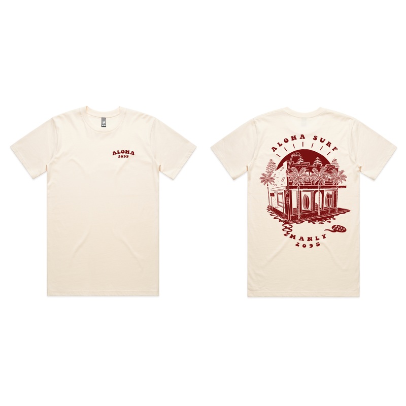 ALOHA 2095 SS SHOP TEE - ECRU