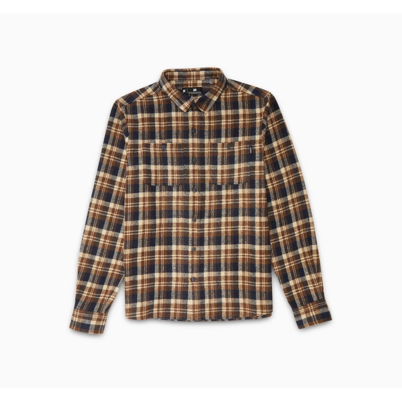 Journey Hurley Mens Long Sleeve Shirt - Mood Indigo