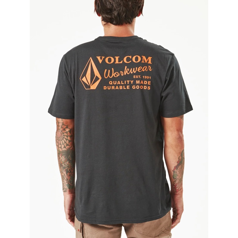 VOLCOM WORKWEAR SHORT SLEEVE TEE - BLACK