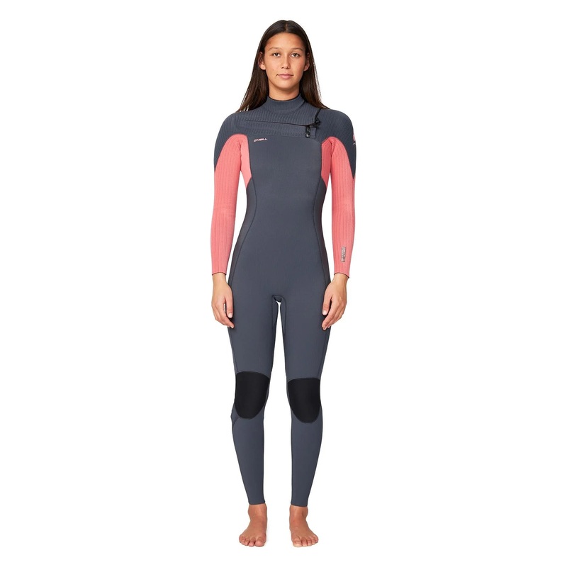 Women's HyperFire 3/2mm Steamer Chest Zip Wetsuit - Coral