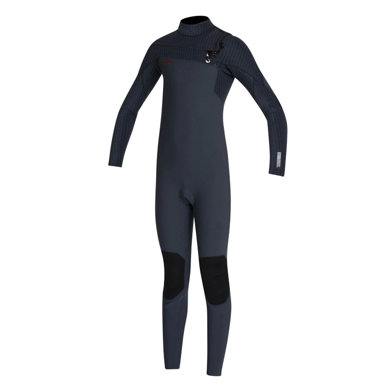 Boy's HyperFire 4/3mm Steamer Chest Zip Wetsuit - Gunmetal