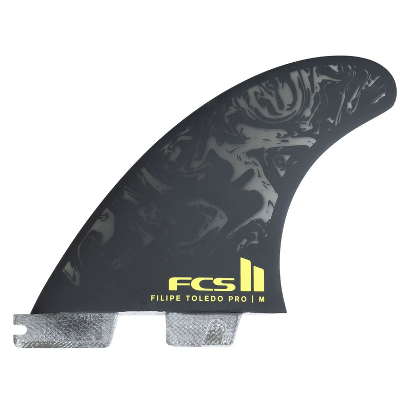 FCS II FILIPE TOLEDO PG PRO TRI FIN SET - BLACK/ACID
