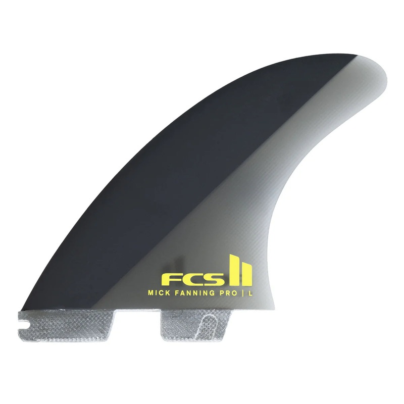 FCS II MICK FANNING PG PRO TRI FIN SET - BLACK/ACID