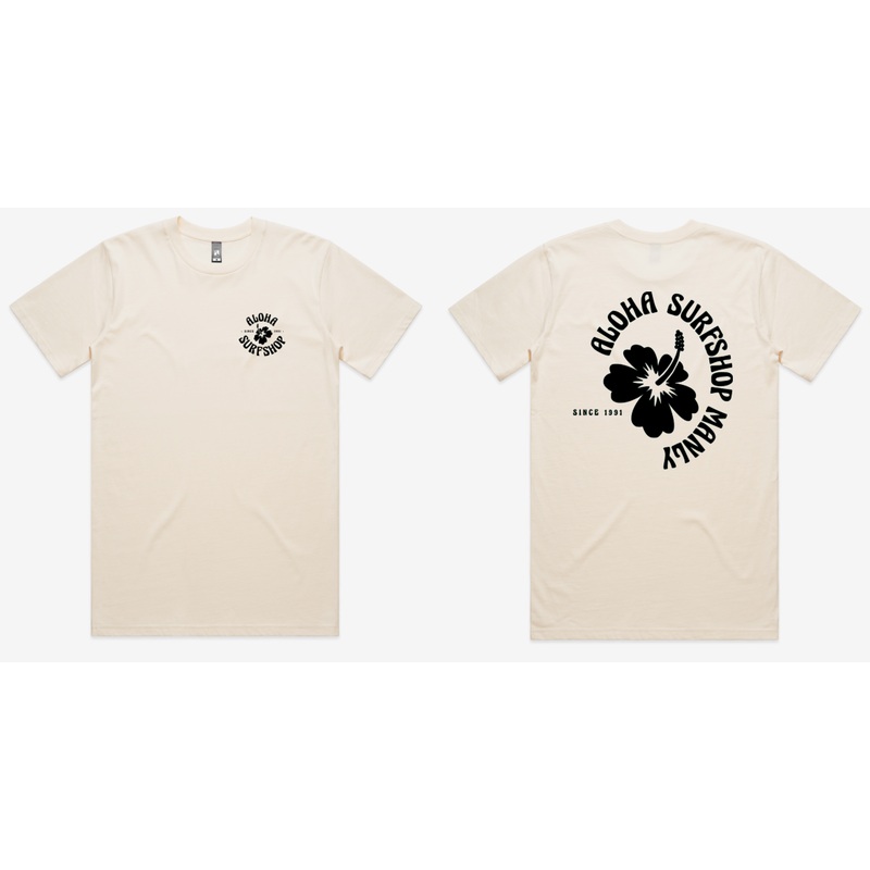 Aloha Hibiscus Tee - Ecru