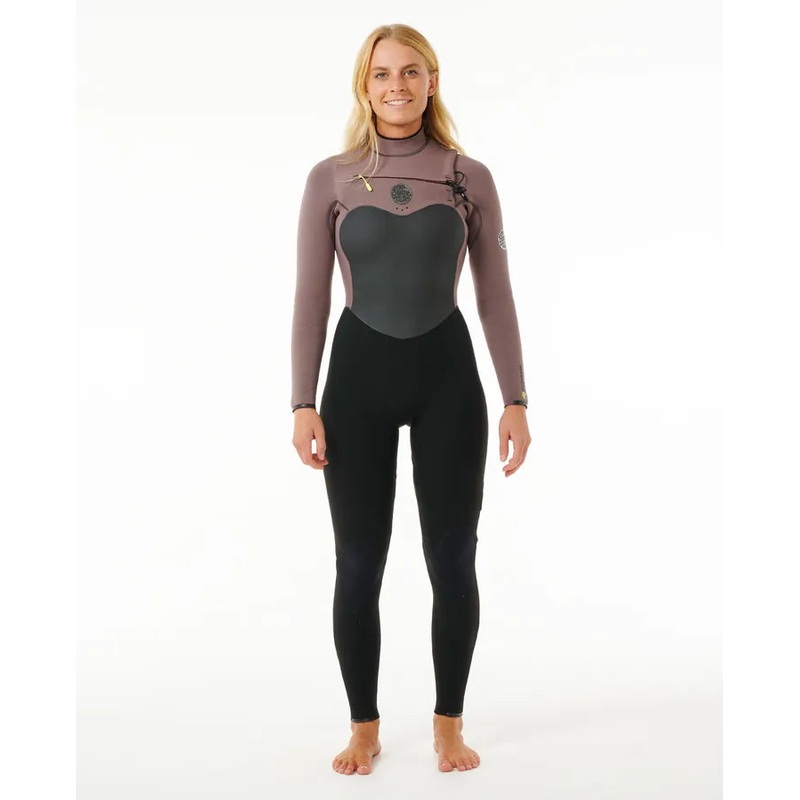 Womens Flashbomb 4/3 Chest Zip Wetsuit - Eggplant