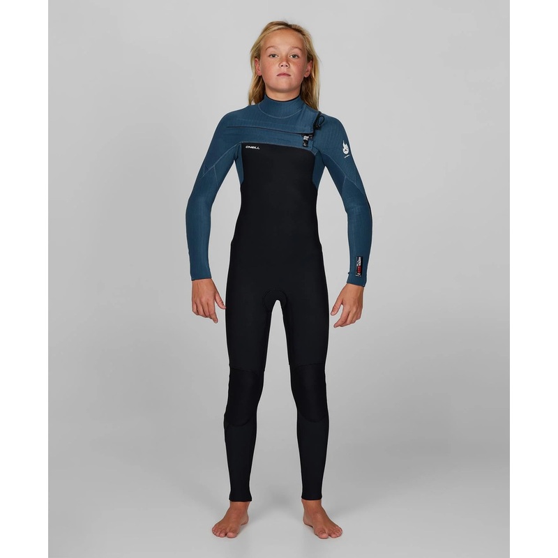 Boy's HyperFire 3/2mm Steamer Chest Zip Wetsuit - Cadet Blue