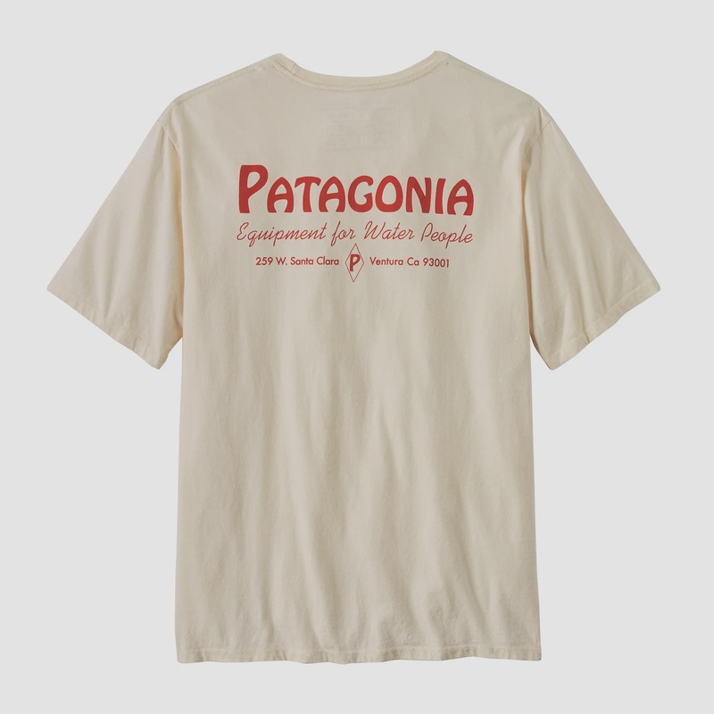 Men's Water People Organic Pocket T-Shirt - Water People Banner: Undyed Natural
