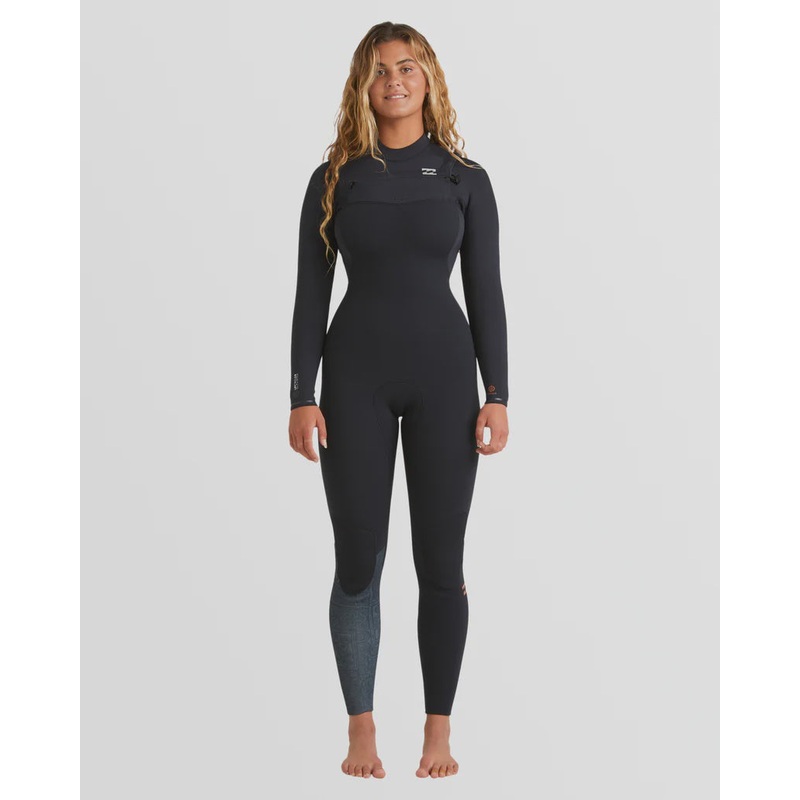 Women's 3/2mm Furnace Natural Steamer Wetsuit - Black Tiki