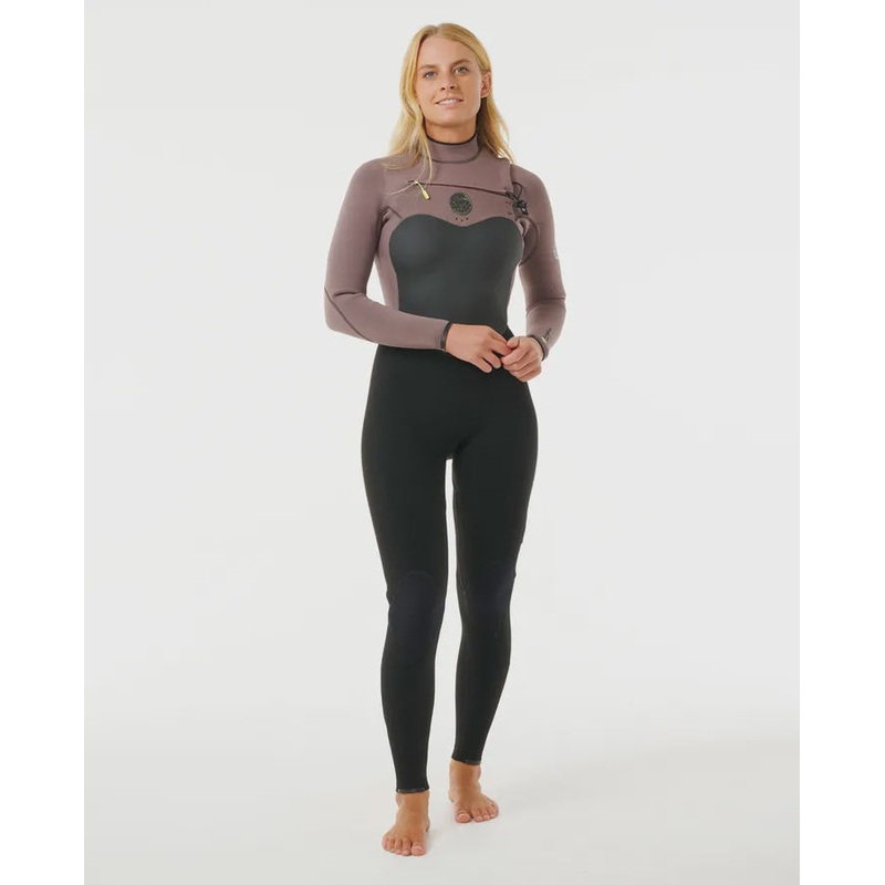 Womens Flashbomb 3/2 Chest Zip Wetsuit - Eggplant