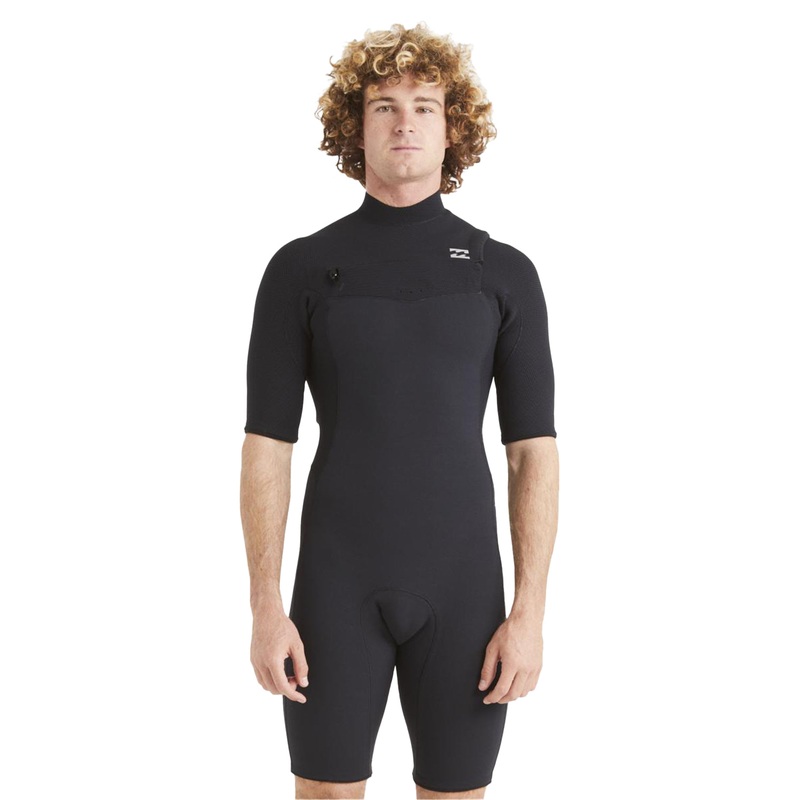 Billabong Mens 2/2mm Revo Natural Chest Zip Short Sleeve Springsuit