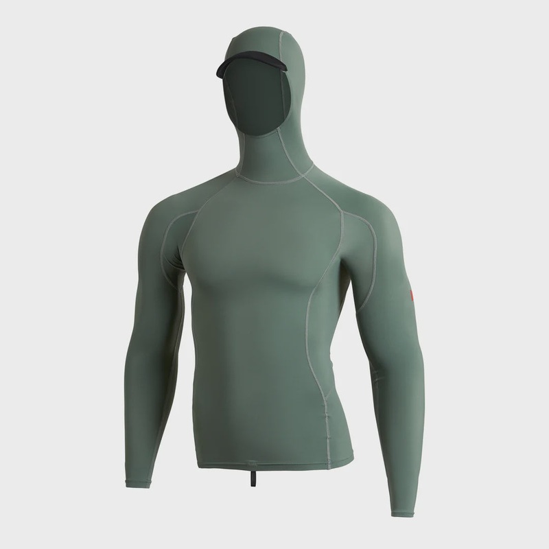 Long Sleeve Utility Pocket Hooded Rashguard - Dark Sage