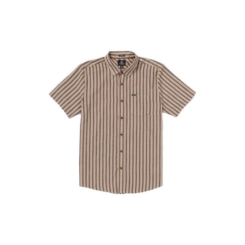 Volcom Mens Arvostripe Woven Short Sleeve Shirt