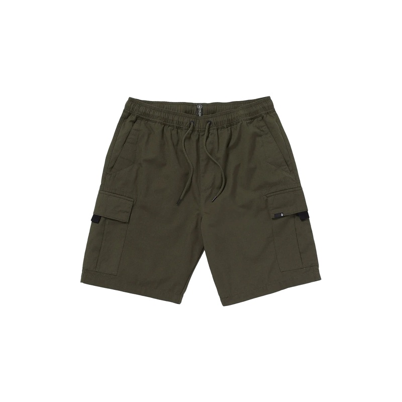 Volcom Mens March Cargo Elastic Waist Short