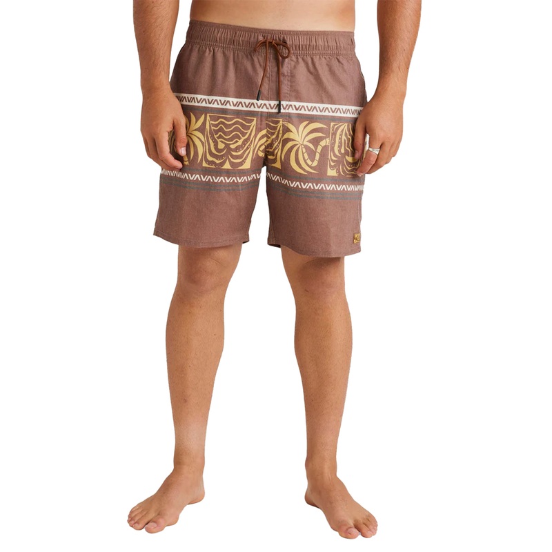 RVCA Mens Fronds Divide Elastic Boardshorts