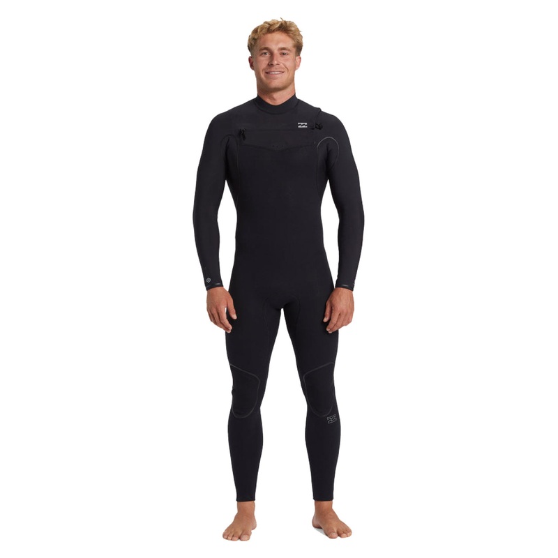 Billabong Mens 3/2mm Furnace Natural Chest Zip Steamer Wetsuit