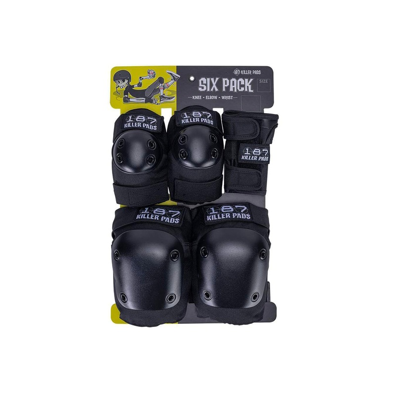 187 Killer Pads Junior Six Pack - Black