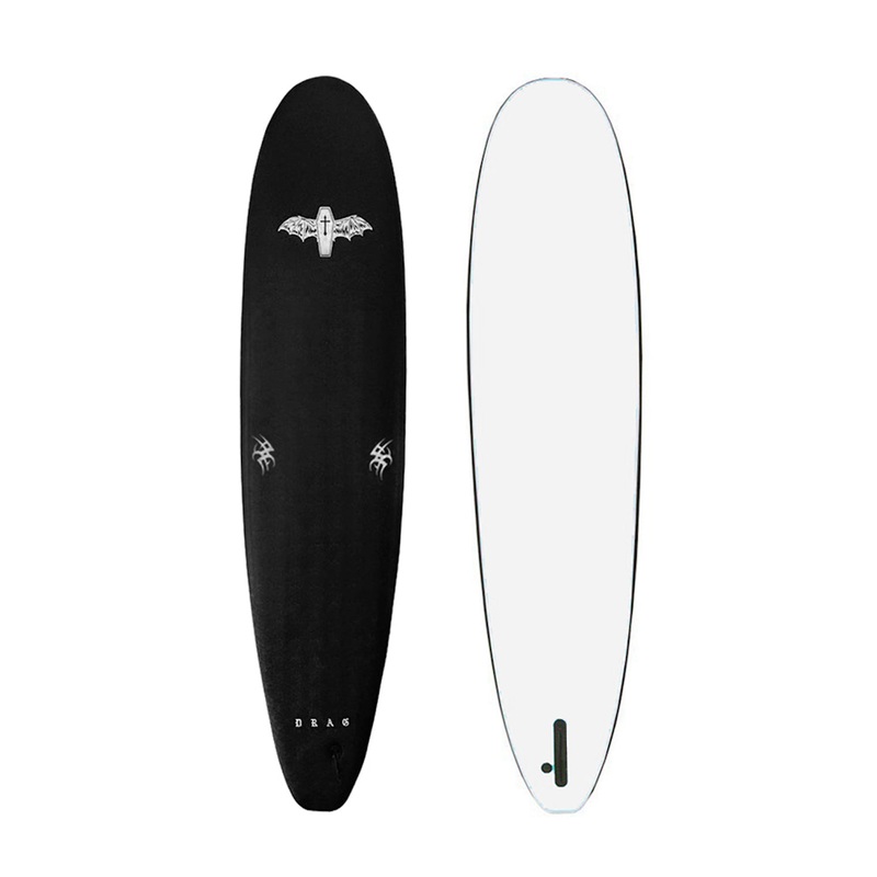 Drag Board Co Coffin 80 Single Fin Softboard - Comes with fins